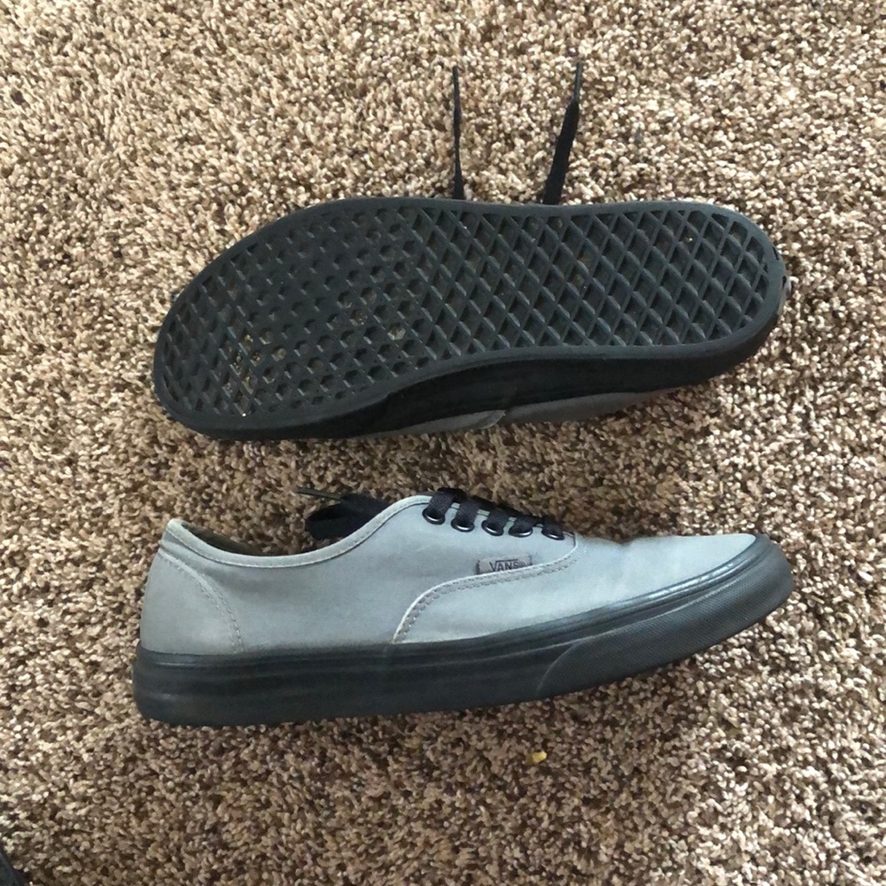 Gently Worn Gray and Black Low Top